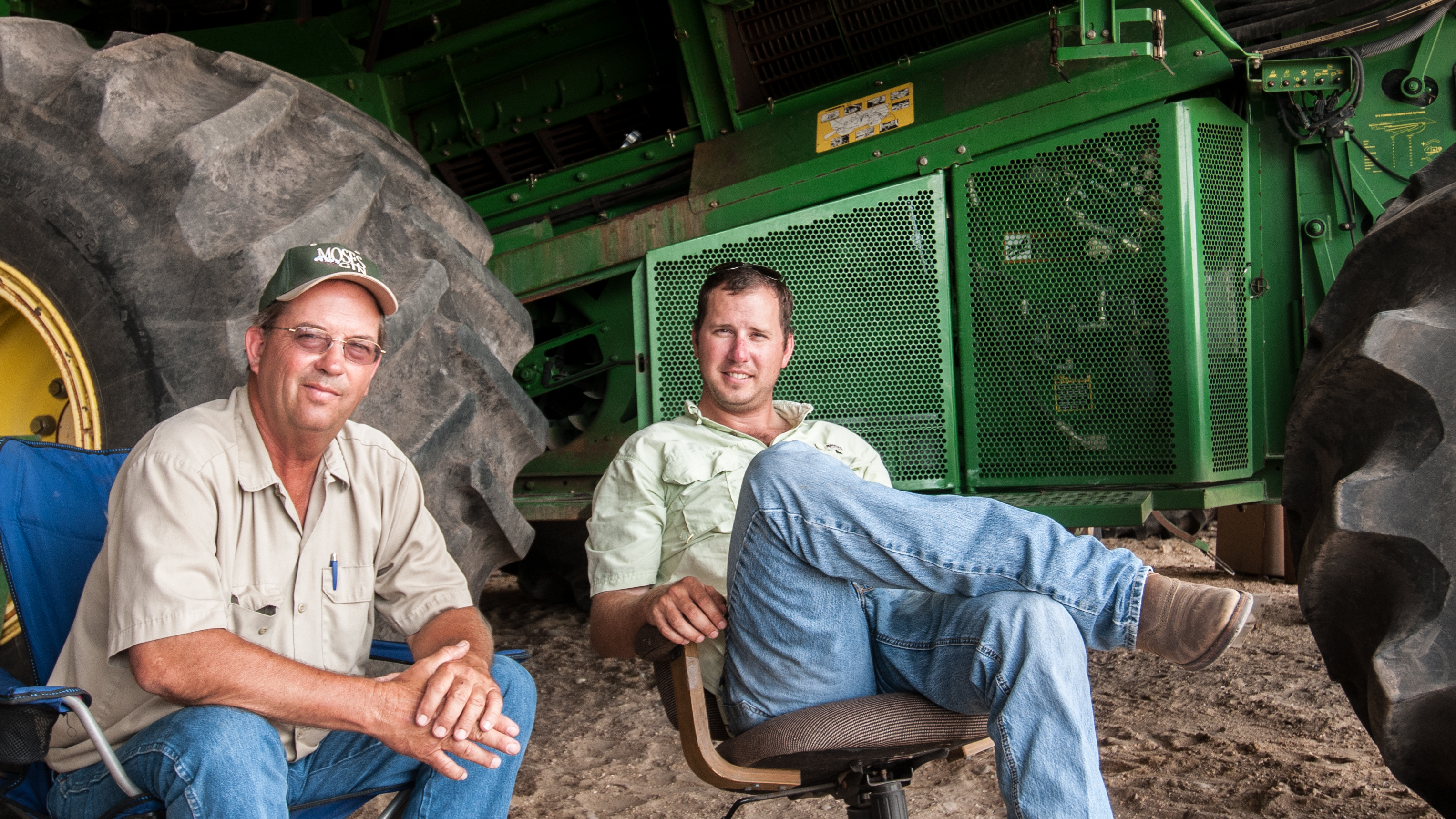 (CC BY 2.0) by U.S. Department of Agriculture Terrence and Josh Marek sit amidst their equipment in Wharton County, TX